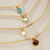 Women's Geometric Rhinestone Crystal Pendant Necklace In Stainless Steel With Vacuum Gold Plating And Lobster Clasp