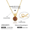Women's Geometric Rhinestone Crystal Pendant Necklace In Stainless Steel With Vacuum Gold Plating And Lobster Clasp