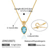 Women's Geometric Rhinestone Crystal Pendant Necklace In Stainless Steel With Vacuum Gold Plating And Lobster Clasp