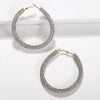 Women's Geometric Rhinestone Large Circle Purely Handmade Earrings