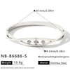 Women's Geometric Rhinestone Stainless Steel Bracelet With Gold Plated Finish And Colorfast Design