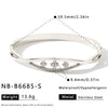 Women's Geometric Rhinestone Stainless Steel Bracelet With Gold Plated Finish And Colorfast Design