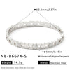 Women’s Geometric Rhinestone Stainless Steel Bracelet With Gold Plated Finish Colorfast Fashion Jewelry