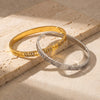 Women's Geometric Rhinestone Stainless Steel Bracelet With 18K Gold Plating Colorfast Simple Fashion Jewelry