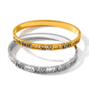Women's Geometric Rhinestone Stainless Steel Bracelet With 18K Gold Plating Colorfast Simple Fashion Jewelry