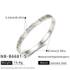 Women's Geometric Rhinestone Stainless Steel Bracelet With 18K Gold Plating Colorfast Simple Fashion Jewelry