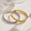 Women's Geometric Rhinestone Stainless Steel Bracelet With 18K Gold Plating Colorfast Simple Fashion Jewelry
