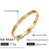 Women's Geometric Rhinestone Stainless Steel Bracelet With 18K Gold Plating Colorfast Simple Fashion Jewelry