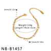 Women's Geometric Rhinestone Stainless Steel Bracelet With 18K Vacuum Plating Simple Light Luxury Fashion Jewelry