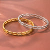 Women's Geometric Rhinestoneencrusted Stainless Steel Bracelet Fashionable Trendy Jewelry Accessory