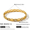 Women's Geometric Rhinestoneencrusted Stainless Steel Bracelet Fashionable Trendy Jewelry Accessory