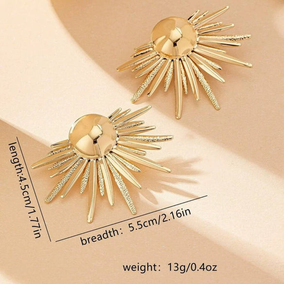 Women’s Geometric Rhombus Drop Earrings In Iron With Electroplated Finish And Stainless Steel Ear Posts Minimalist Statement Jewelry