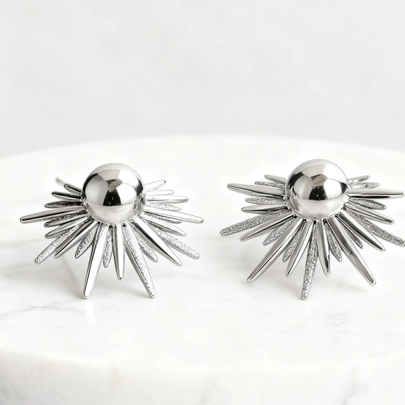 Women’s Geometric Rhombus Drop Earrings In Iron With Electroplated Finish And Stainless Steel Ear Posts Minimalist Statement Jewelry