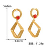 Women's Geometric Rhombus Zircon Earrings With Alloy Electroplated Finish And Stainless Steel Ear Needles Fashion Jewelry Wholesale