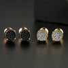 Women's Geometric Round Copper Earrings With Zircon Inlay Original Design Fashion Jewelry For Wholesale