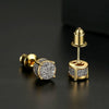 Women's Geometric Round Copper Earrings With Zircon Inlay Original Design Fashion Jewelry For Wholesale