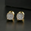 Women's Geometric Round Copper Earrings With Zircon Inlay Original Design Fashion Jewelry For Wholesale