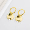 Women's Geometric Round Disc And Irregular Face Earrings In S925 Sterling Silver With Electroplated Finish