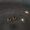 Women's Geometric Round Pearl Earrings Copper Electroplated Simple Elegant All Match Stud Earrings With Silver Needle