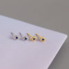Women's Geometric S925 Silver Earrings With Electroplating