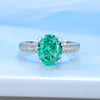 Women's Geometric S925 Sterling Silver Diamond Ring Set With Diamonds Little Fresh Style