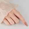 Women's Geometric S925 Sterling Silver Ring With Gold And Silver Foil Texture Electroplated Fine Jewelry