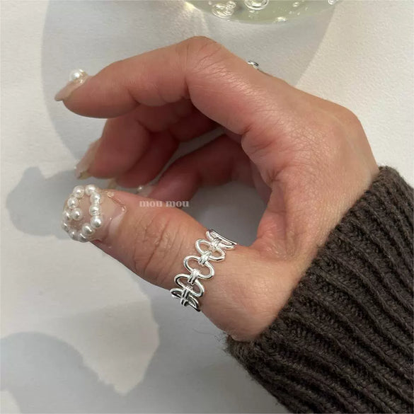 Women's Geometric S925 Sterling Silver Ring