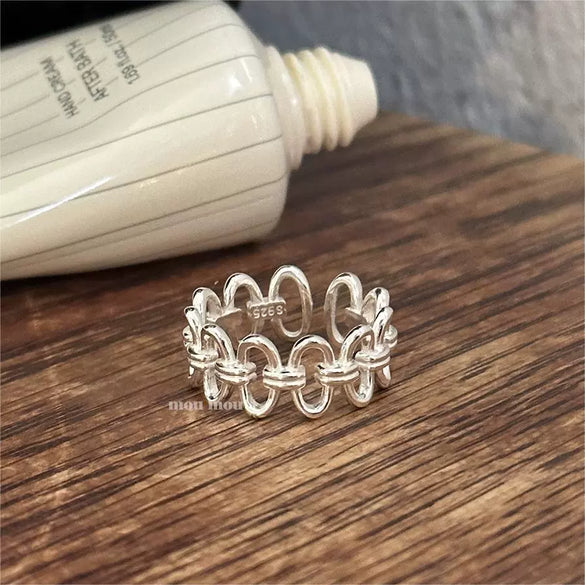 Women's Geometric S925 Sterling Silver Ring