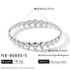 Women’s Geometric Skull Pattern Stainless Steel Bracelet With Gold Plated Finish Stylish Simple Niche Jewelry