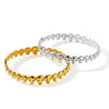 Women’s Geometric Skull Pattern Stainless Steel Bracelet With Gold Plated Finish Stylish Simple Niche Jewelry