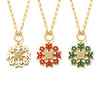 Women's Geometric Snowflake Pendant Necklace With Zircon Detail Electroplated Stainless Steel Regular Chain Light Luxury Style