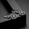 Women's Geometric Spherical Zircon Ear Hook Earrings In Electroplated Copper Single Row Black Fashion Jewelry