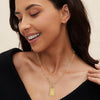 Women's Geometric Square Cross Pendant Necklace With Copper Paperclip Clavicle Chain Electroplated Fashion Jewelry