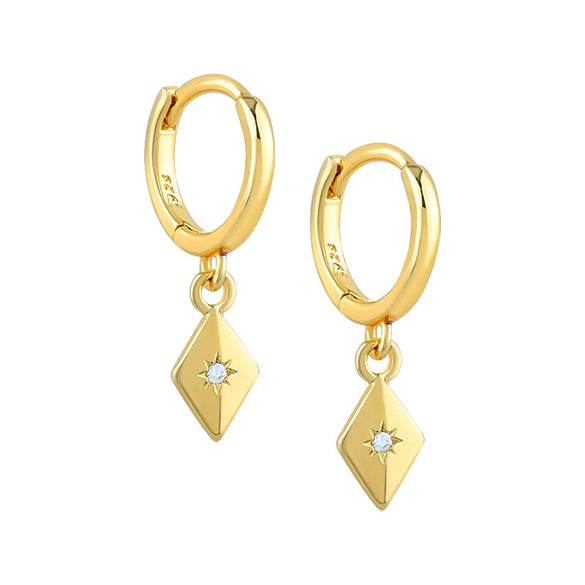Women's Geometric Square Earrings With Silver Needle And Copper Electroplated Light Luxury Casual Ear Accessories