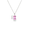 Women's Geometric Square Perfume Bottle Pendant Necklace Copper Titanium Steel Mixed Gem Inlay Electroplating Crystal Zircon