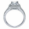 Women's Geometric Square Zircon And Topaz Inlaid Metal Ring With Electroplated Finish Natural Style Hand Jewelry