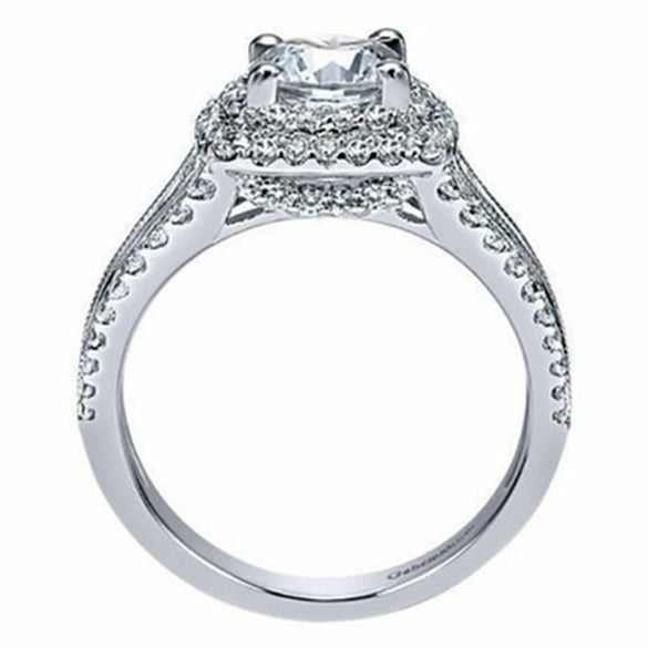 Women's Geometric Square Zircon And Topaz Inlaid Metal Ring With Electroplated Finish Natural Style Hand Jewelry