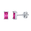 Women's Geometric Square Zircon Stud Earrings With Silver Needle And Copper Electroplated Simple Fashion Jewelry