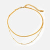 Women's Geometric Stainless Steel And Titanium Steel Ball Chain Doublelayer Necklace With Electroplating Jewelry