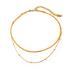 Women's Geometric Stainless Steel And Titanium Steel Ball Chain Doublelayer Necklace With Electroplating Jewelry