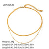 Women's Geometric Stainless Steel And Titanium Steel Ball Chain Doublelayer Necklace With Electroplating Jewelry