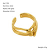 Women's Geometric Stainless Steel And 316L Stainless Steel Hollow Ring With Electroplating Treatment