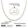 Women's Geometric Stainless Steel Beaded Necklace With Pvd Gold Plating And Lobster Clasp Minimalist Jewelry