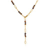Women's Geometric Stainless Steel Beaded Necklace With Pvd Gold Plating And Lobster Clasp Minimalist Jewelry