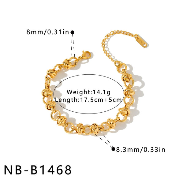 Women's Geometric Stainless Steel Bracelet With Durable Gold Plated Finish And Minimalist Fashion Style
