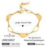 Women's Geometric Stainless Steel Bracelet With Polished Plated Finish And Hypoallergenic Metal Design
