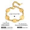 Women's Geometric Stainless Steel Bracelet With Polished Plated Finish And Hypoallergenic Metal Design
