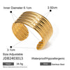 Women's Geometric Stainless Steel Bracelet With Polished Plated Finish And Hypoallergenic Metal Design