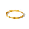 Women's Geometric Stainless Steel Bracelet With Rhinestones And 18K Gold Vacuum Plating Fashion Jewelry