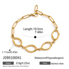 Women's Geometric Stainless Steel Bracelet With Smooth Plated Finish Colorfast Hypoallergenic Fashion Jewelry